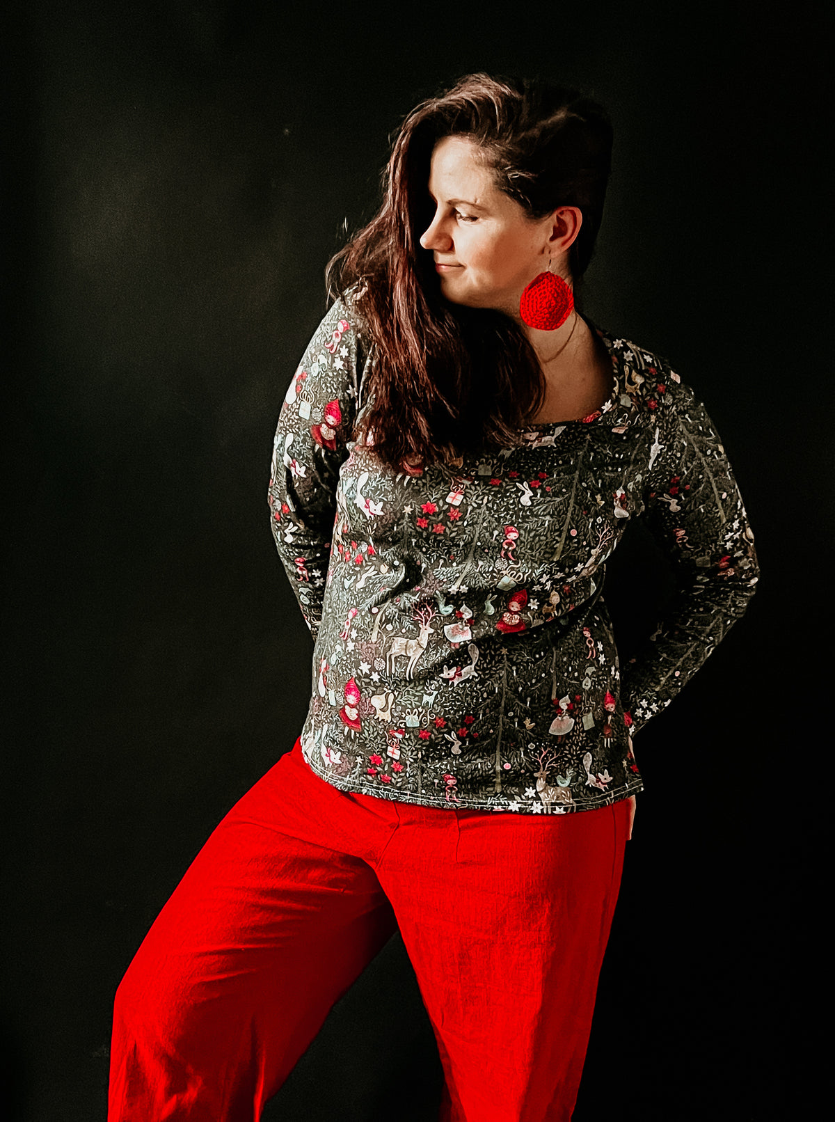 Střih na jednoduché dámské tričko s DL rukávem Larry vel. XS -4XL