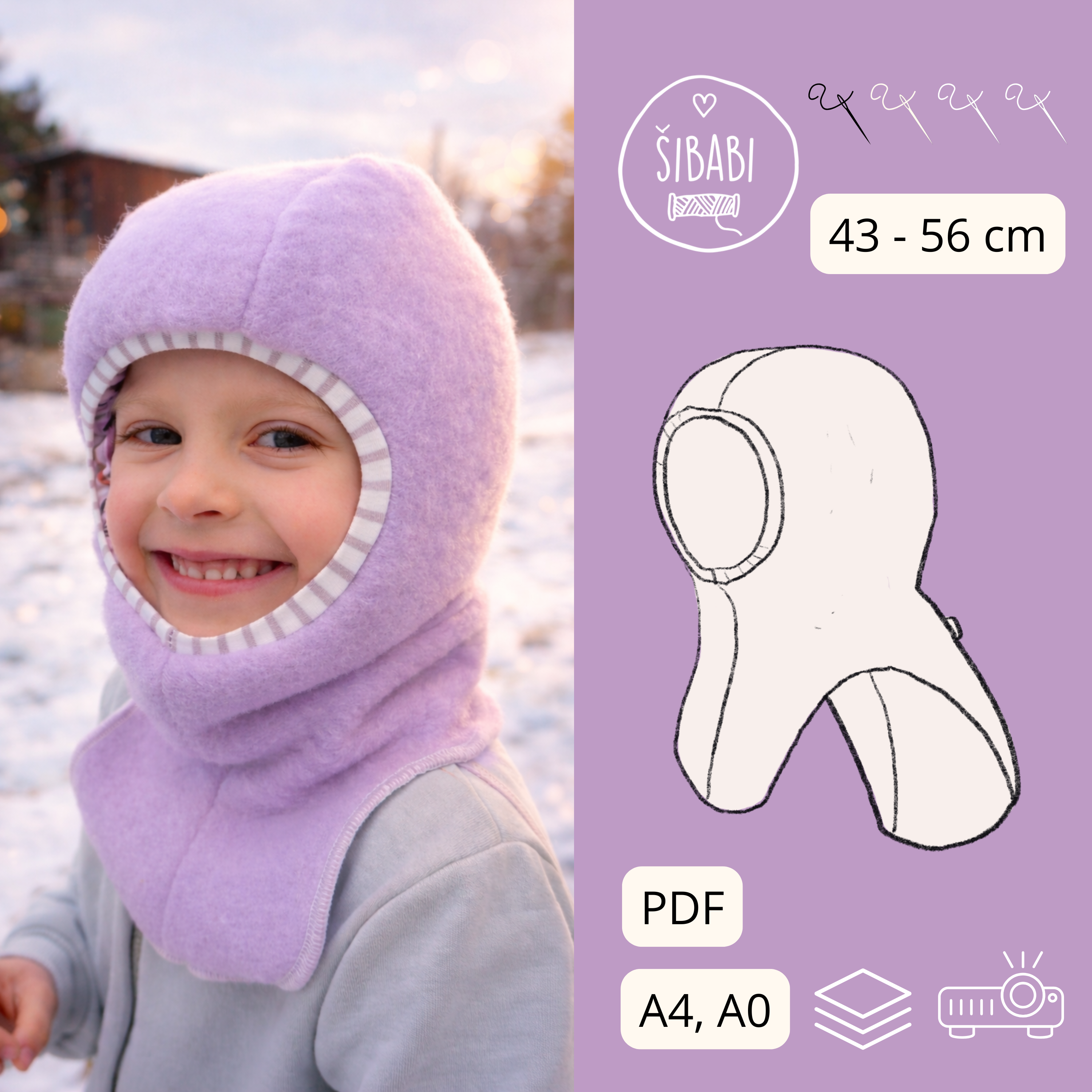 Střih na dětskou kuklu "North Pole " 43 - 56 cm - PDF střih pro začátečníky