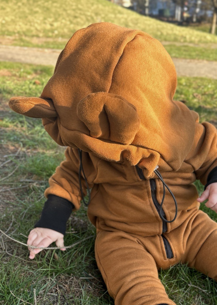 Dětský overal s kapucí a oušky "New York" - PDF střih, fotonávod a video