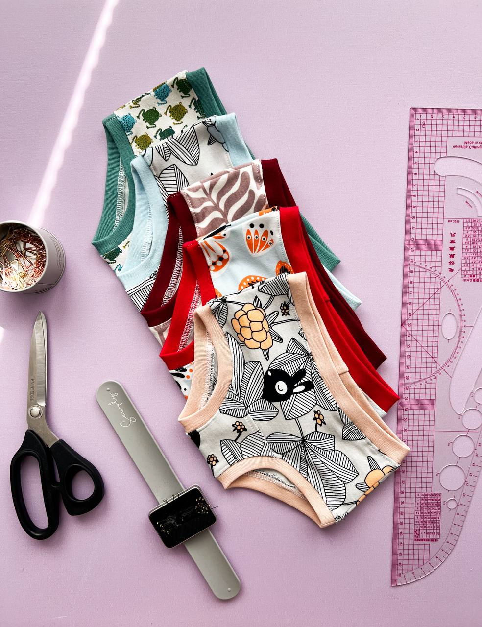 Dětské/dívčí vysoké kalhotky "Grace" - PDF střih 86-140