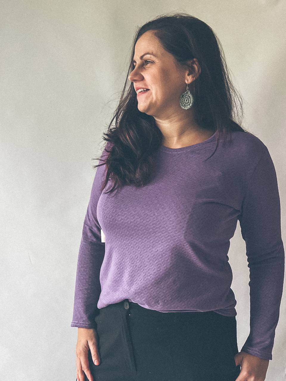 Střih na jednoduché dámské tričko s DL rukávem Larry vel. XS -4XL