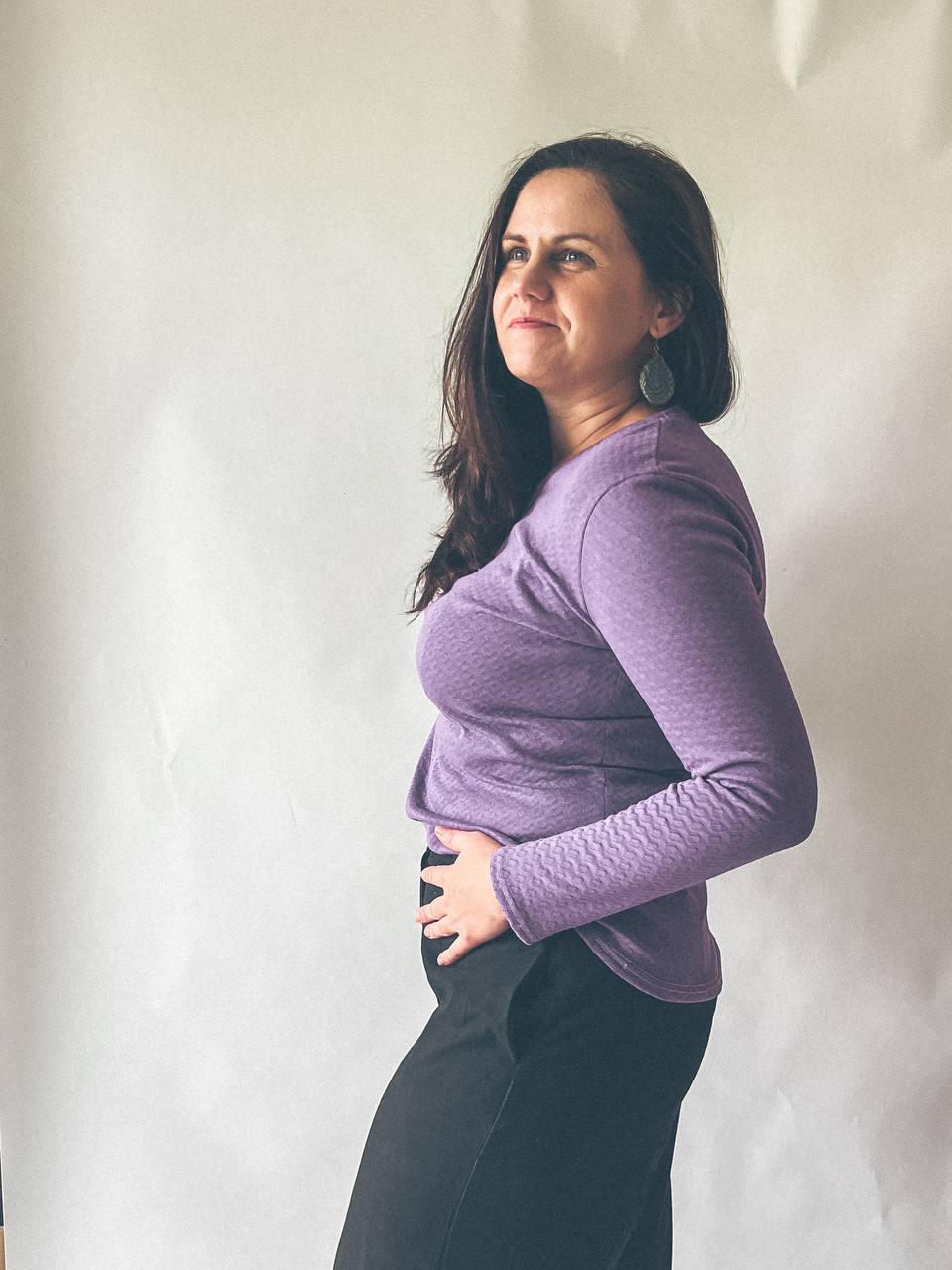 Dámské tričko s dlouhým rukávem "LARRY" XS 4XL - PDF střih