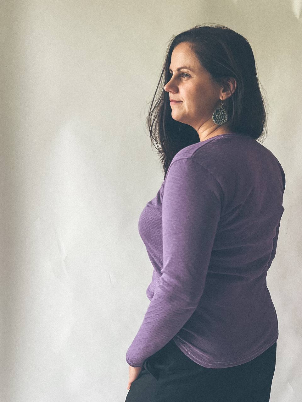 Střih na jednoduché dámské tričko s DL rukávem Larry vel. XS -4XL