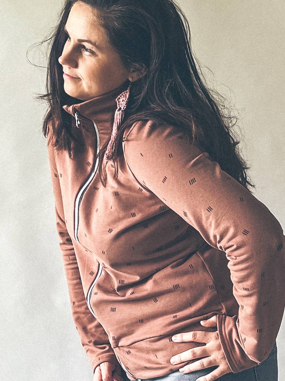 Střih na jednoduchou dámskou mikinu Big Rock vel. XS - 4XL
