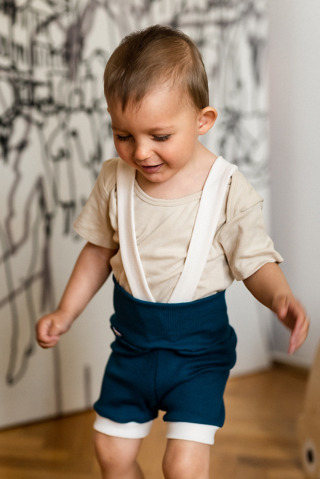 PDF střih na dětské kraťasy na traky s vysokým pasem "El kraťaso" 56 - 92