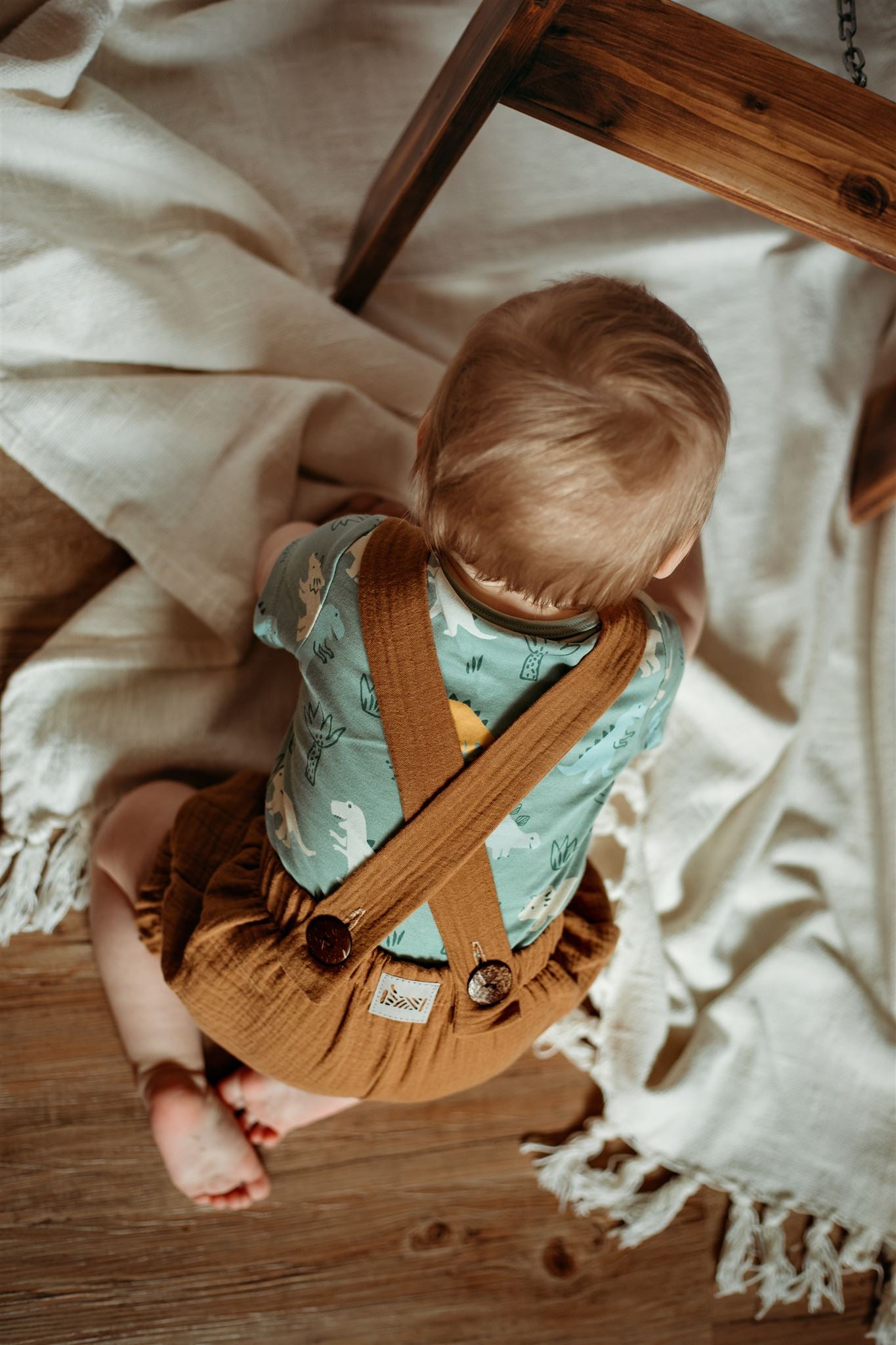 Střih na dětské vysoké šortky s kšandami "Joss" - 62 -104 - Šibabi.cz