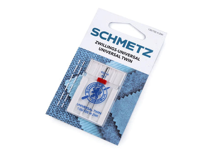 Dvojjehla Univerzal 4,0/75 Schmetz na kartě - pro tkaniny a pevné látky