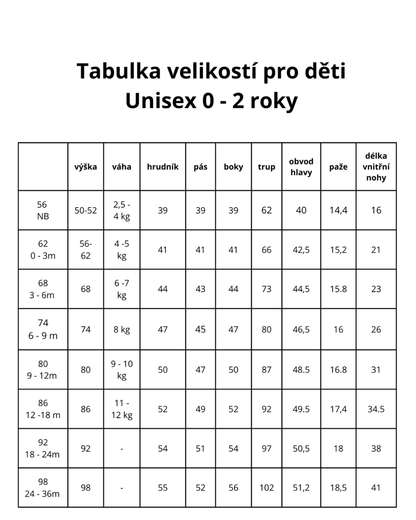 PDF střih na dětské legíny s nápletem na nohavicích "Chandler", 56-92