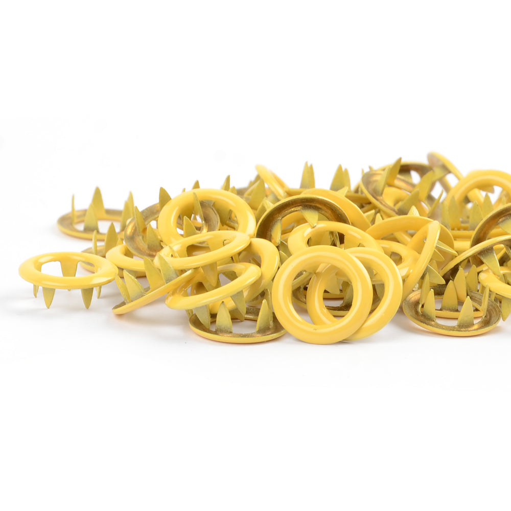 Kovové druky Jersey do oblečení - 11 mm - Sluničkově žluté