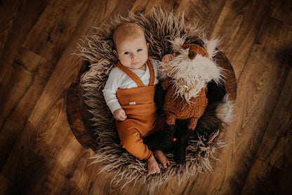 Papírový střih na dětské legíny s traky a vysokým pasem - 62 - 92