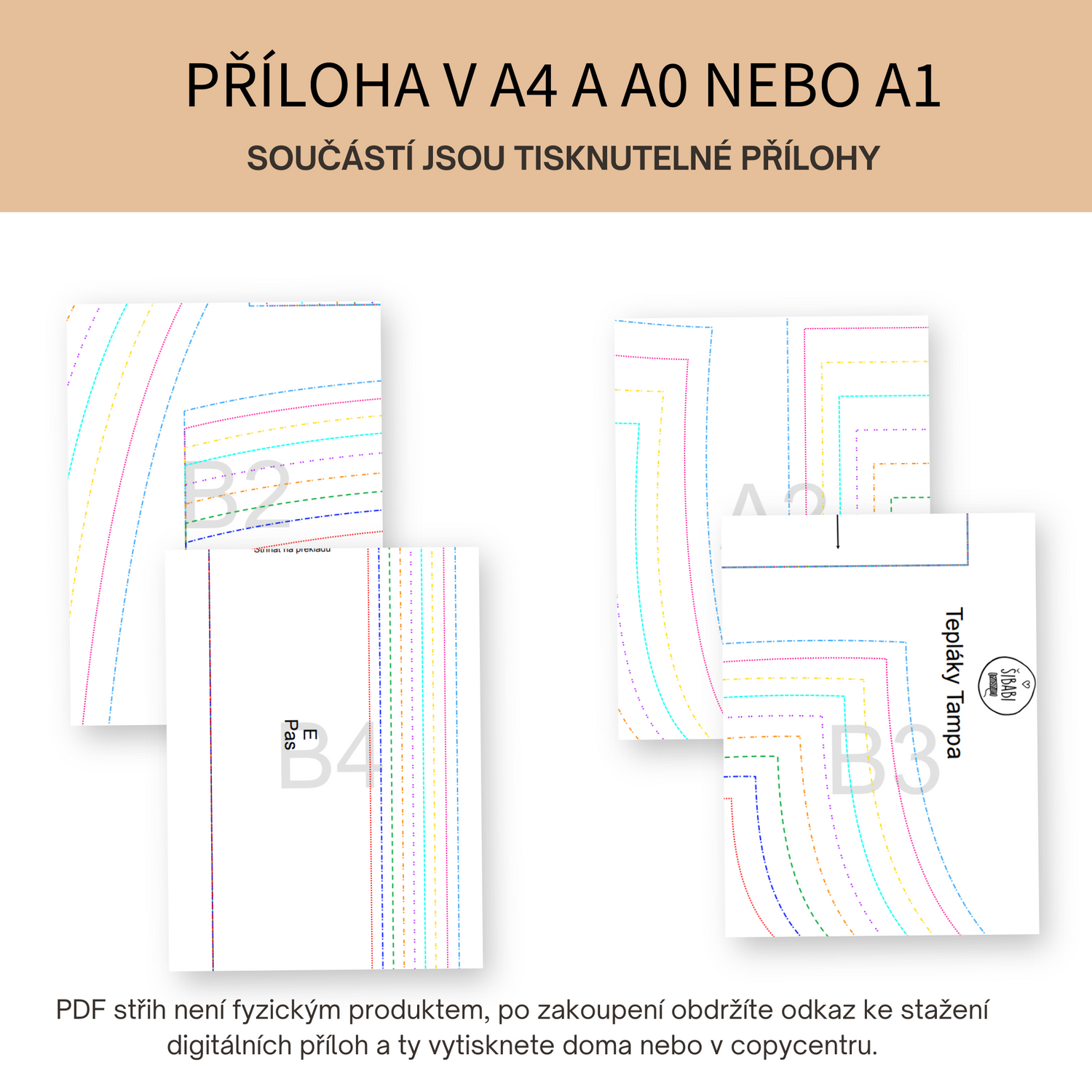 PDF střih na dětské tepláky s kapsami "Tampa" 62 - 164