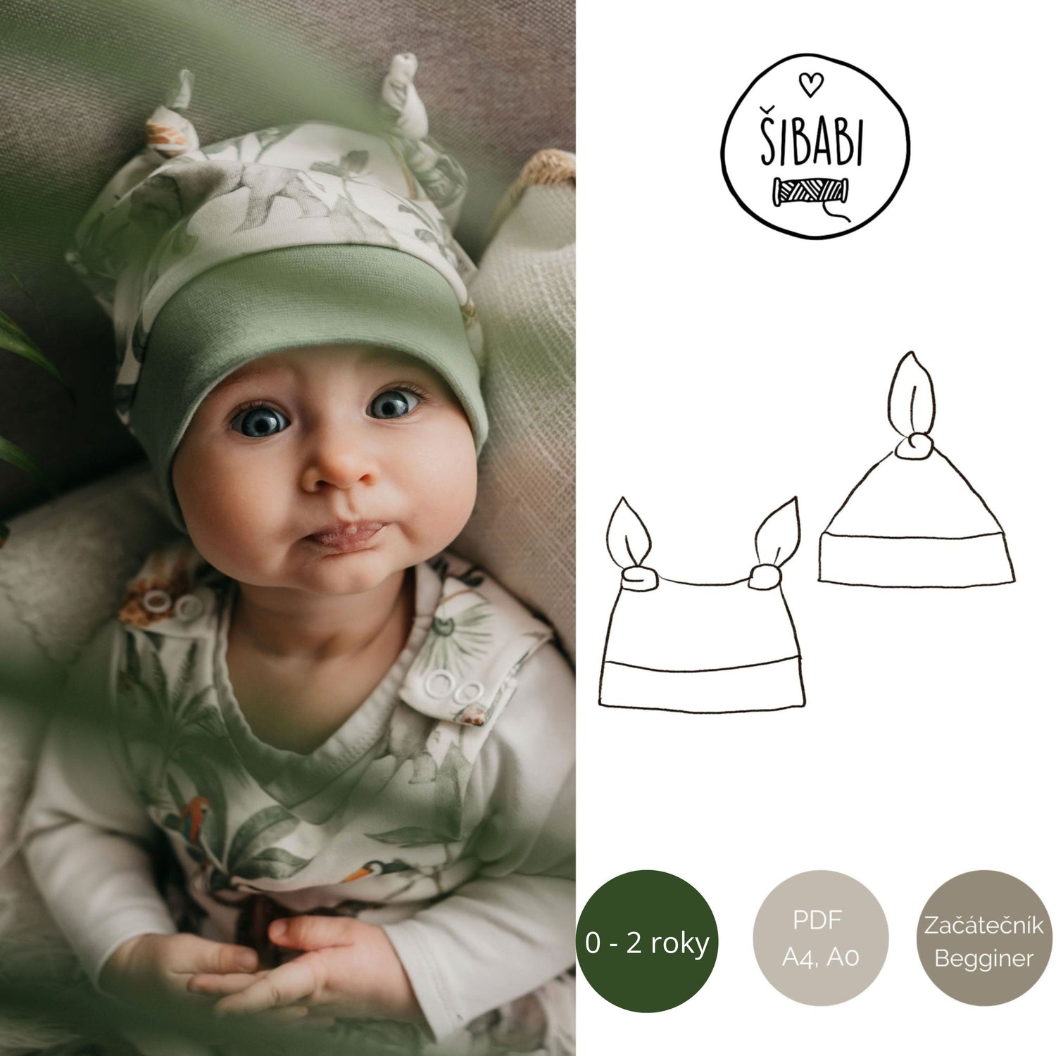 Balíček tištěných střihů ke kurzu šití pro maminky a babičky - 5 prvních projektů