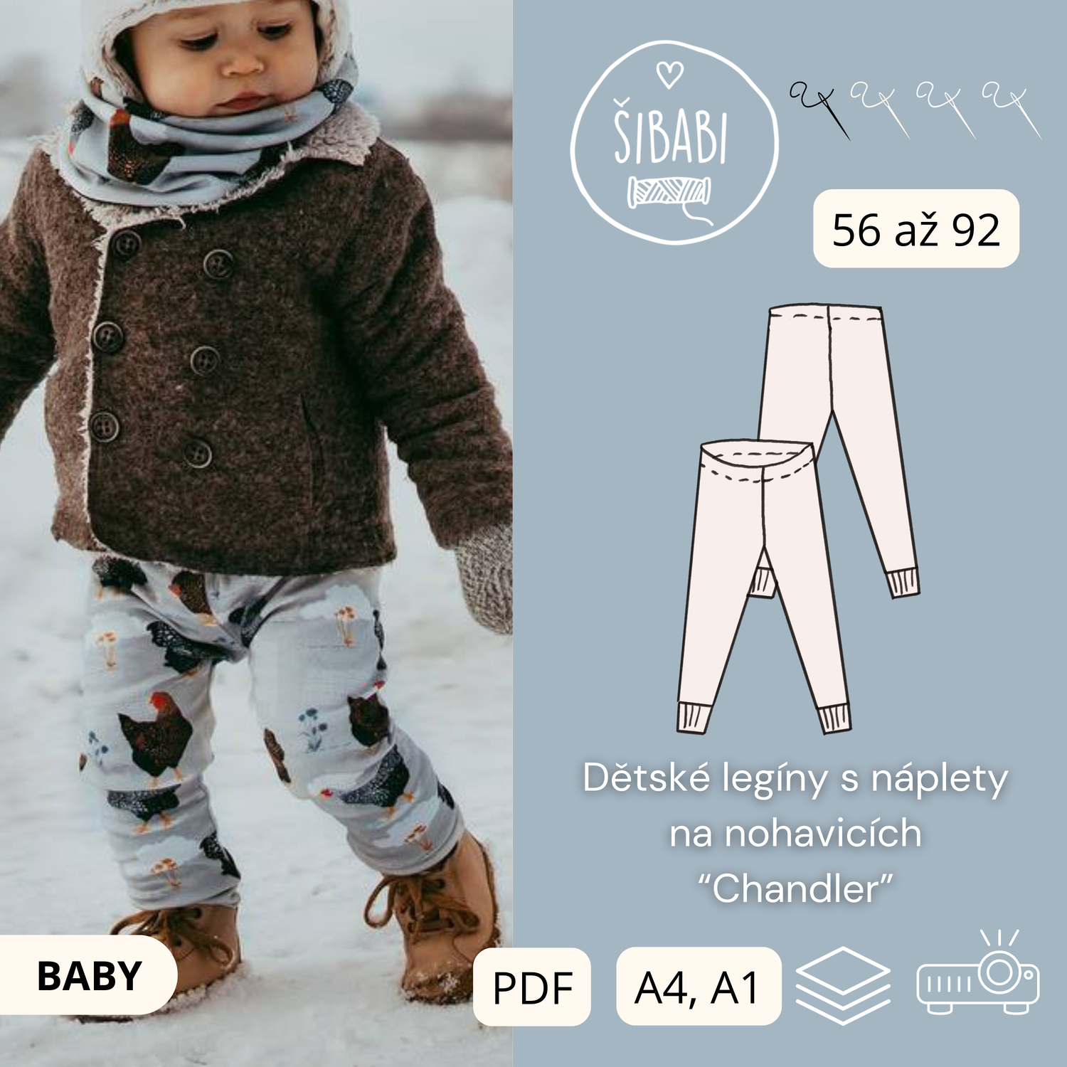 Balíček tištěných střihů ke kurzu šití pro maminky a babičky - 5 prvních projektů