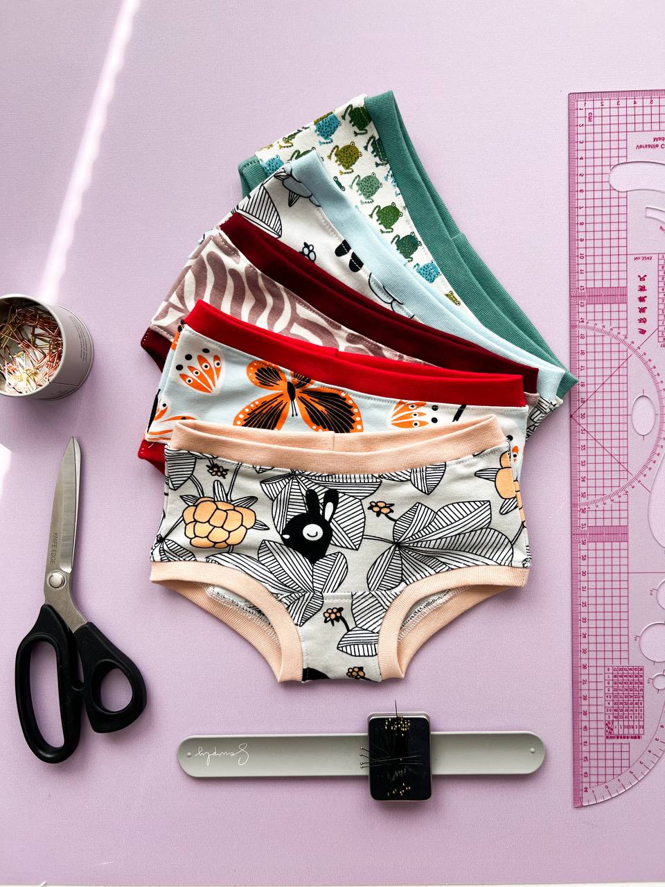 Dětské/dívčí vysoké kalhotky "Grace" - PDF střih 86-140