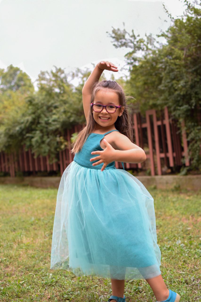 Papírový střih na narozeninové šaty "Megan" 62 - 128