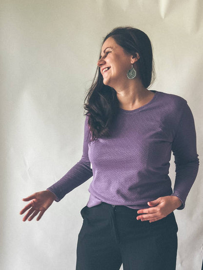 Dámské tričko s dlouhým rukávem "LARRY" XS  4XL - PDF střih