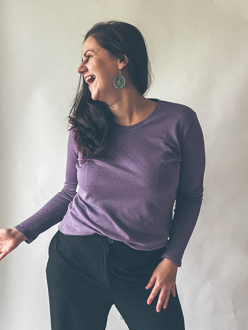 Dámské tričko s dlouhým rukávem "LARRY" XS  4XL - PDF střih