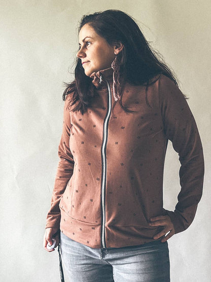 Dámská mikina na zip pro začátečnice "BIG ROCK" XS - 4XL - PDF střih