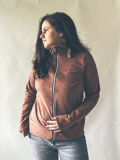 Dámská mikina na zip pro začátečnice "BIG ROCK" XS - 4XL - PDF střih