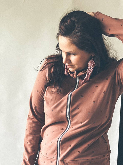 Dámská mikina na zip pro začátečnice "BIG ROCK" XS - 4XL - PDF střih