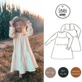 Střih na dětské mušelínové šaty "Romance" - 80 - 134 - Šibabi.cz