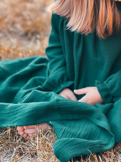 Střih na dětské mušelínové šaty "Romance" - 80 - 134 - Šibabi.cz