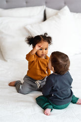 Střih na dětské slim harémky Nony - velikosti 62-98 pro miminka a batolata